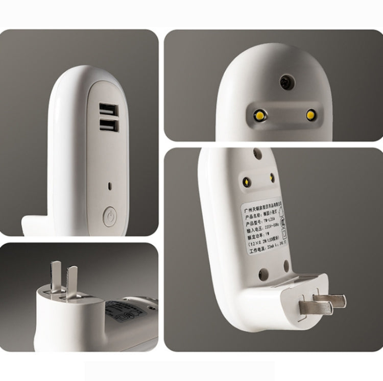 Lampada da parete a LED con presa per camera da letto, timer dimmerabile con telecomando, spina CN, Dual-USB, Regular