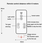 Lampada da parete a LED con presa per camera da letto, timer dimmerabile con telecomando, spina CN, Dual-USB, Regular