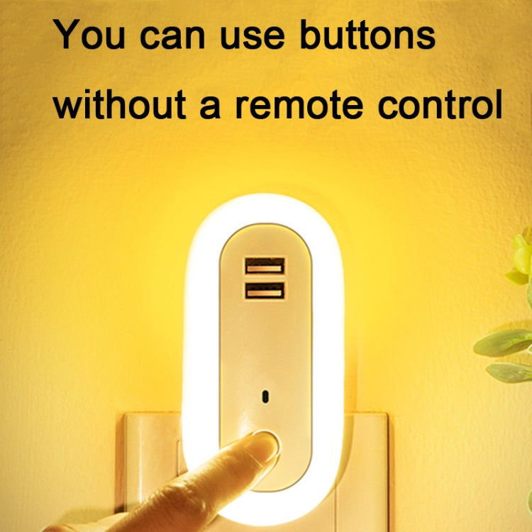 Lampada da parete a LED con presa per camera da letto, timer dimmerabile con telecomando, spina CN, Dual-USB, Regular