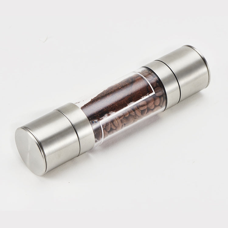 Macinapepe manuale a doppia testa in acciaio inossidabile 2 in 1, Pepper Mill