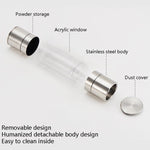 Macinapepe manuale a doppia testa in acciaio inossidabile 2 in 1, Pepper Mill