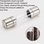Macinapepe manuale a doppia testa in acciaio inossidabile 2 in 1, Pepper Mill