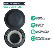 Filtro ricambio aspirapolvere Black & Decker 2 pezzi