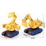 Giocattolo per auto con escavatore elettrico per simulazione di luci e musica per bambini, Stile:, Police Car, Engineering Vehicle, Engineering Excavator, Engineering Bulldozer, Four-wheel Excavator