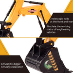 Giocattolo per auto con escavatore elettrico per simulazione di luci e musica per bambini, Stile:, Police Car, Engineering Vehicle, Engineering Excavator, Engineering Bulldozer, Four-wheel Excavator