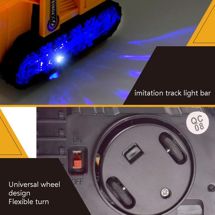 Giocattolo per auto con escavatore elettrico per simulazione di luci e musica per bambini, Stile:, Police Car, Engineering Vehicle, Engineering Excavator, Engineering Bulldozer, Four-wheel Excavator