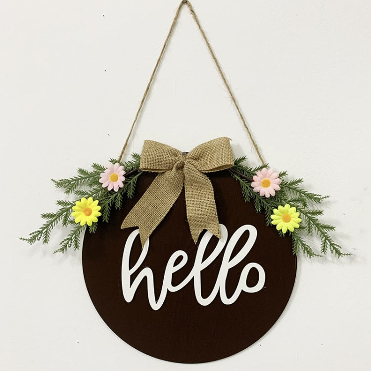 Decorazioni per la casa Ghirlanda di Pasqua Puntelli da tiro Appendere la porta della ghirlanda, Brown Hello, Whiteboard Black Letter Welcome Sign, Dark Blue Welcome Wooden Sign, Dark Blue Easter Rabbit