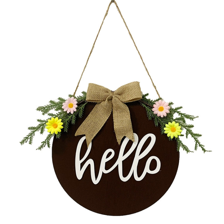 Decorazioni per la casa Ghirlanda di Pasqua Puntelli da tiro Appendere la porta della ghirlanda, Brown Hello, Whiteboard Black Letter Welcome Sign, Dark Blue Welcome Wooden Sign, Dark Blue Easter Rabbit