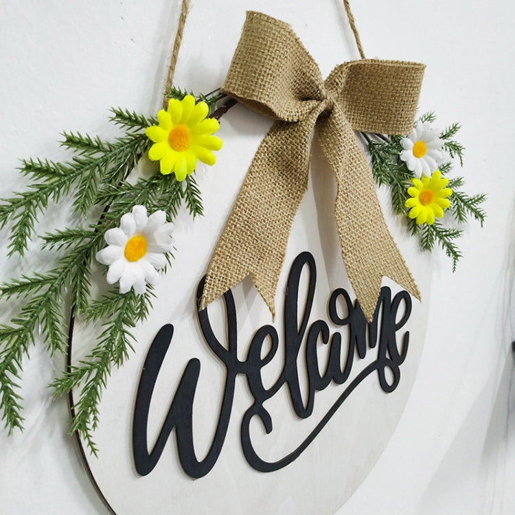 Decorazioni per la casa Ghirlanda di Pasqua Puntelli da tiro Appendere la porta della ghirlanda, Brown Hello, Whiteboard Black Letter Welcome Sign, Dark Blue Welcome Wooden Sign, Dark Blue Easter Rabbit