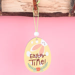 Confezione da 5 pendenti pasquali in legno per atmosfera festosa, articoli decorativi, Bunny Egg Shell, Rabbit Lifting Eggshell, Small Egg Shell, Yellow Rabbit Eggshell, Pink Egg, Yellow Rabbit Tooth Egg, Light Yellow Upside-down Rabbit Eggs, Blue Egg ...