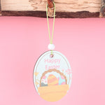 Confezione da 5 pendenti pasquali in legno per atmosfera festosa, articoli decorativi, Bunny Egg Shell, Rabbit Lifting Eggshell, Small Egg Shell, Yellow Rabbit Eggshell, Pink Egg, Yellow Rabbit Tooth Egg, Light Yellow Upside-down Rabbit Eggs, Blue Egg ...