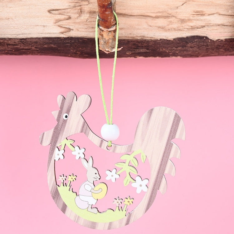 Confezione da 5 pendenti pasquali in legno per atmosfera festosa, articoli decorativi, Bunny Egg Shell, Rabbit Lifting Eggshell, Small Egg Shell, Yellow Rabbit Eggshell, Pink Egg, Yellow Rabbit Tooth Egg, Light Yellow Upside-down Rabbit Eggs, Blue Egg ...