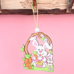 Confezione da 5 pendenti pasquali in legno per atmosfera festosa, articoli decorativi, Bunny Egg Shell, Rabbit Lifting Eggshell, Small Egg Shell, Yellow Rabbit Eggshell, Pink Egg, Yellow Rabbit Tooth Egg, Light Yellow Upside-down Rabbit Eggs, Blue Egg ...