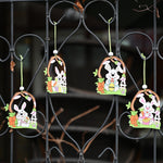 Confezione da 5 pendenti pasquali in legno per atmosfera festosa, articoli decorativi, Bunny Egg Shell, Rabbit Lifting Eggshell, Small Egg Shell, Yellow Rabbit Eggshell, Pink Egg, Yellow Rabbit Tooth Egg, Light Yellow Upside-down Rabbit Eggs, Blue Egg ...