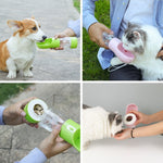 Abbeveratoio portatile per tazza per animali domestici integrato per acqua e cibo segmentato a doppia funzione per animali domestici