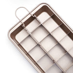 Brownie Pan Torta Stampo Quadrato Pane Cottura Spessa Fondo Solido Teglia Antiaderente, Cake Mold