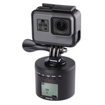 Suptig RSX-350 Testa panoramica a 360 gradi Stabilizzatore time-lapse alimentato da treppiede Adattatore per giradischi per GoPro HERO9 /8 /7 /6 /5 /5 Session /4 Session /4 /3+ /3 /2 /1, Xiaoyi eAltre action camera