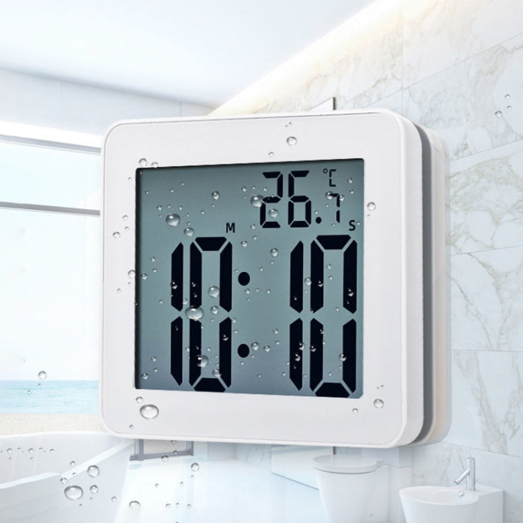 Orologio da parete impermeabile Orologio da bagno LCD Sveglia elettronica da cucina, Waterproof Wall Clock