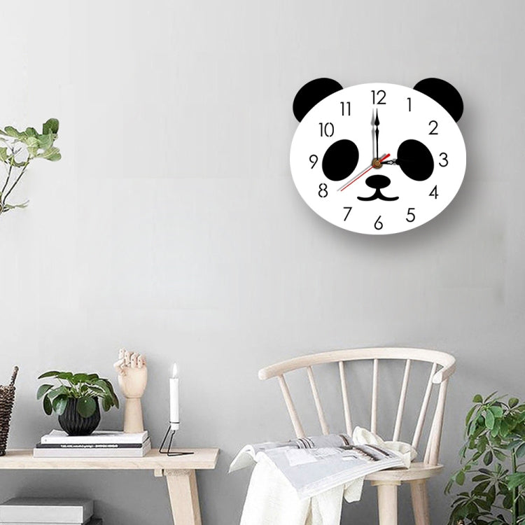 Orologio da parete Cartoon Orologio in acrilico Panda Orologio da parete semplice per la casa, Panda Wall Clock