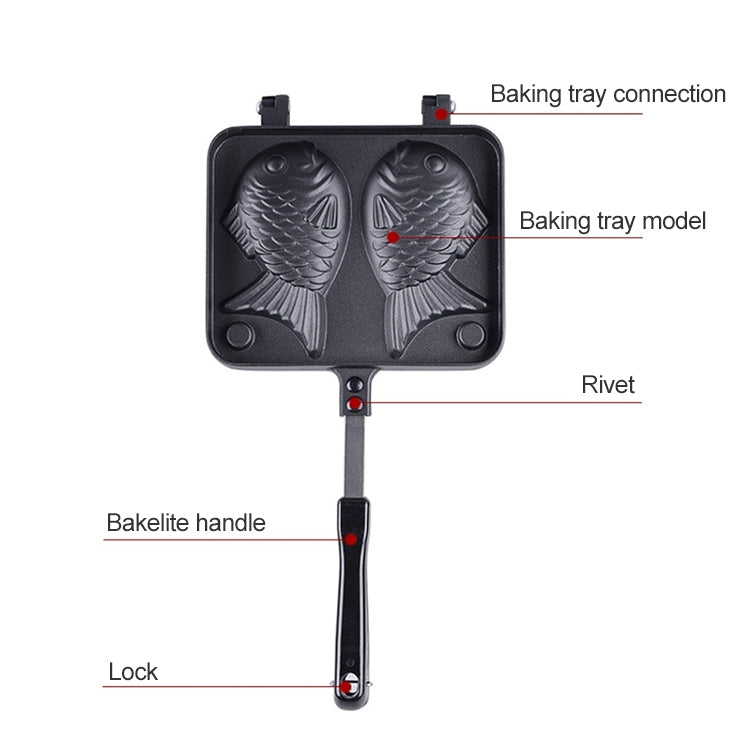 Bakeware a forma di pesce Waffle Pan Baking Sea Bream Cake Mold Home Tools, Fish-Shaped Waffle Pan