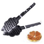 Stampo per waffle in metallo antiaderente da 2 pezzi, Waffle Maker Mould