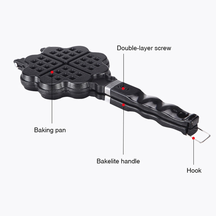 Stampo per waffle in metallo antiaderente da 2 pezzi, Waffle Maker Mould