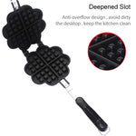 Stampo per waffle in metallo antiaderente da 2 pezzi, Waffle Maker Mould