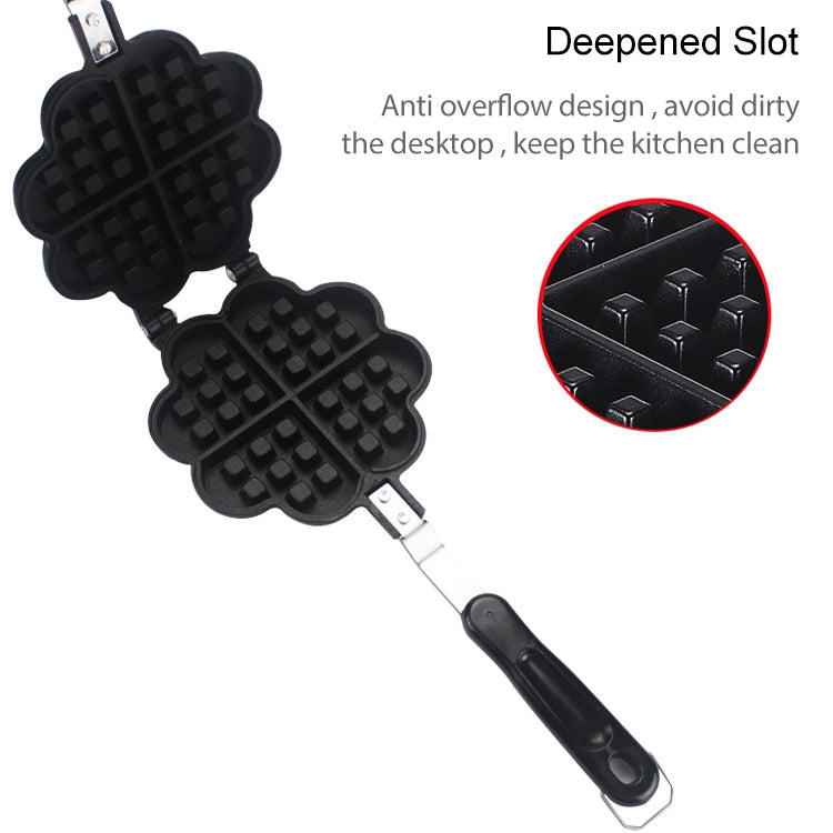Stampo per waffle in metallo antiaderente da 2 pezzi, Waffle Maker Mould