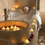 12 candele impermeabili per doccia SPA, luci decorative per candele, candele galleggianti a LED, Warm White Light, Cool White Light, Yellow Light