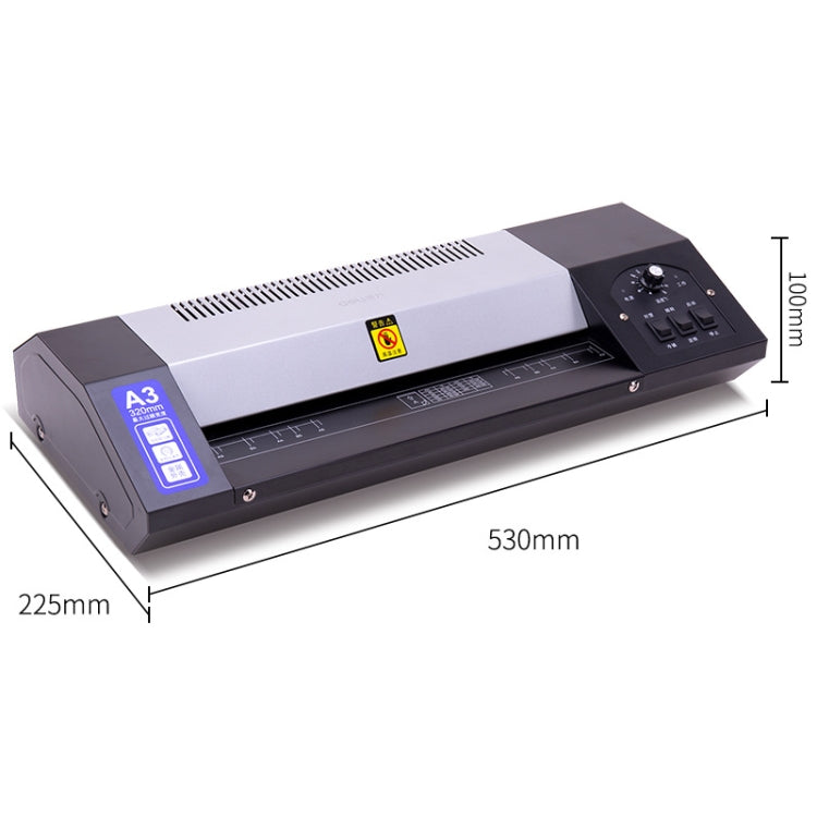 Macchina per laminazione fotografica Deli 3890 Saldatura a caldo e laminazione a freddo Macchina per laminazione a doppio uso, spina CN, 3890