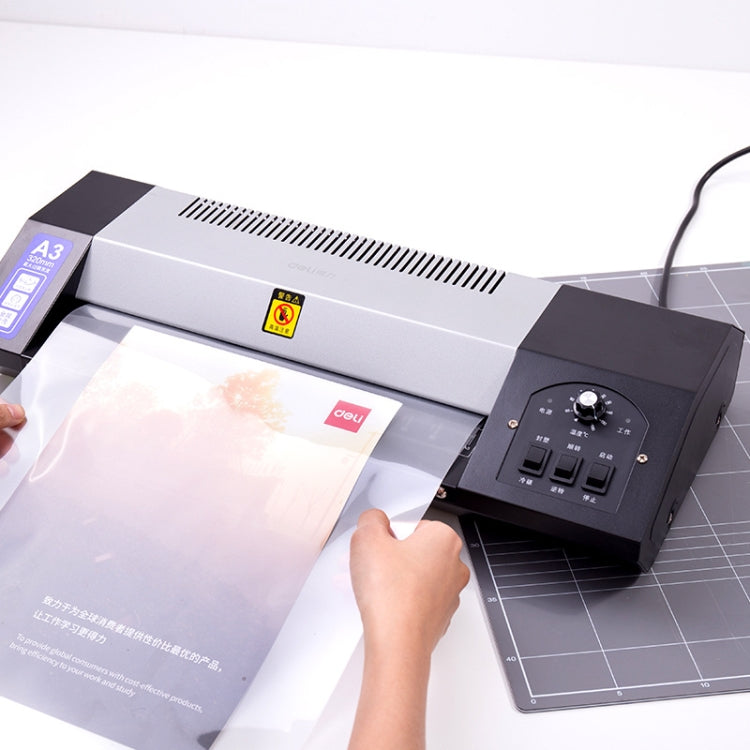Macchina per laminazione fotografica Deli 3890 Saldatura a caldo e laminazione a freddo Macchina per laminazione a doppio uso, spina CN, 3890