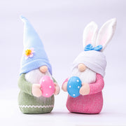 2 pezzi di orecchie rosa pasquali plaid coniglietto nano bambola elfo ornamenti per bambole prodotti per la decorazione della casa, Faceless Men, Bunny