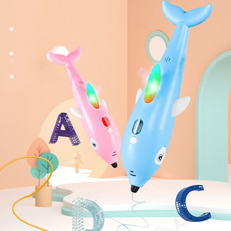 Penna per stampa 3D Pennello per graffiti per pittura tridimensionale, Dolphin Pink