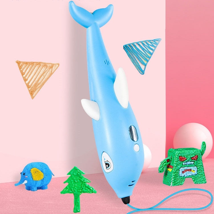 Penna per stampa 3D Pennello per graffiti per pittura tridimensionale, Dolphin Pink