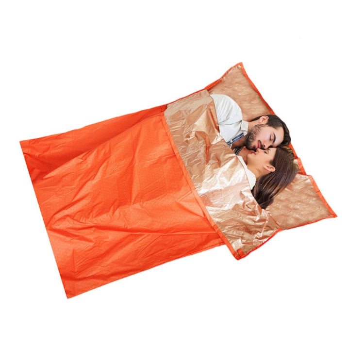 Coperta di emergenza per sacco a pelo termoriflettente per campeggio da escursionismo all'aperto, Double Envelope 200cmx 145cm, Mummy 210cm x 83cm, Single Envelope 200 x 72cm (Silver Gray)