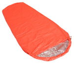 Coperta di emergenza per sacco a pelo termoriflettente per campeggio da escursionismo all'aperto, Double Envelope 200cmx 145cm, Mummy 210cm x 83cm, Single Envelope 200 x 72cm (Silver Gray)