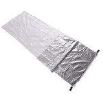 Coperta di emergenza per sacco a pelo termoriflettente per campeggio da escursionismo all'aperto, Double Envelope 200cmx 145cm, Mummy 210cm x 83cm, Single Envelope 200 x 72cm (Silver Gray)