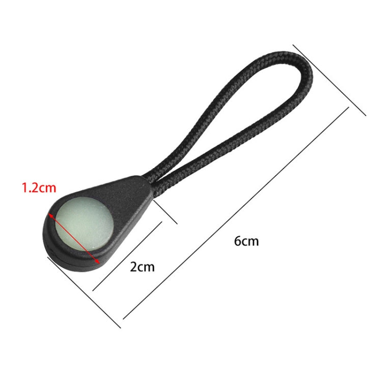 20 PCS Alpinismo Zaino da campeggio Zipper Pull Outdoor Anti-Perso Accessori luminosi accattivanti Coulisse auto-luminosa