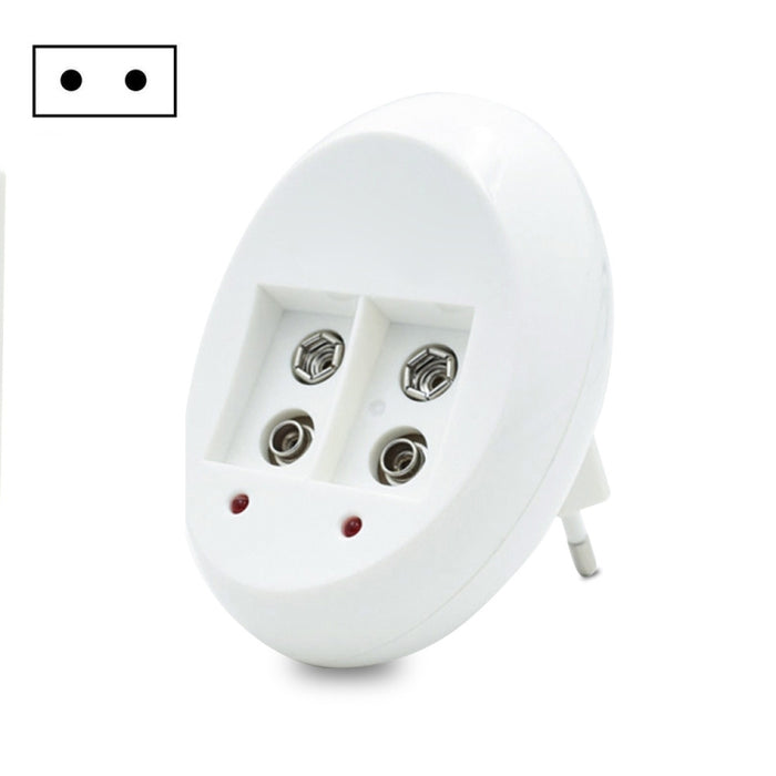 Batteria ricaricabile agli ioni di litio da 9 V. Caricabatterie per batterie al litio 6F22 da 9 V, US Plug, EU Plug