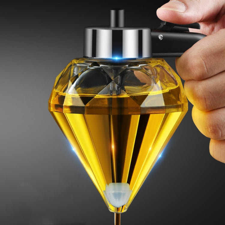 Lattina di olio diamantata Bottiglia di olio di aceto antipolvere in vetro Bottiglia di condimento da cucina multiuso con un clic, Diamond Oil Can