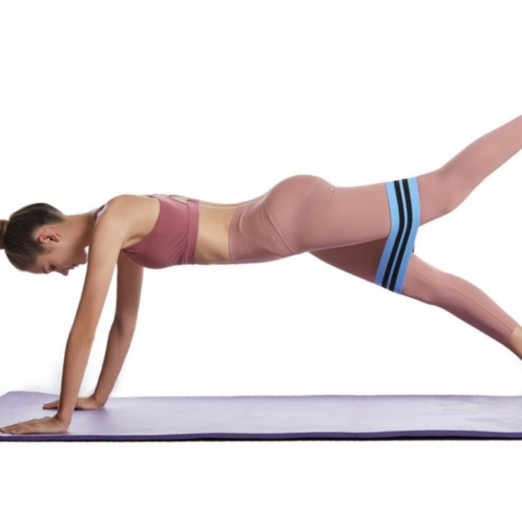2 pezzi di fascia elastica per squat yoga con fascia di resistenza per squat, dimensioni:, 66 x 8cm（Blue）, 76 x 8cm（Pink）, 86 x 8cm（Gray）