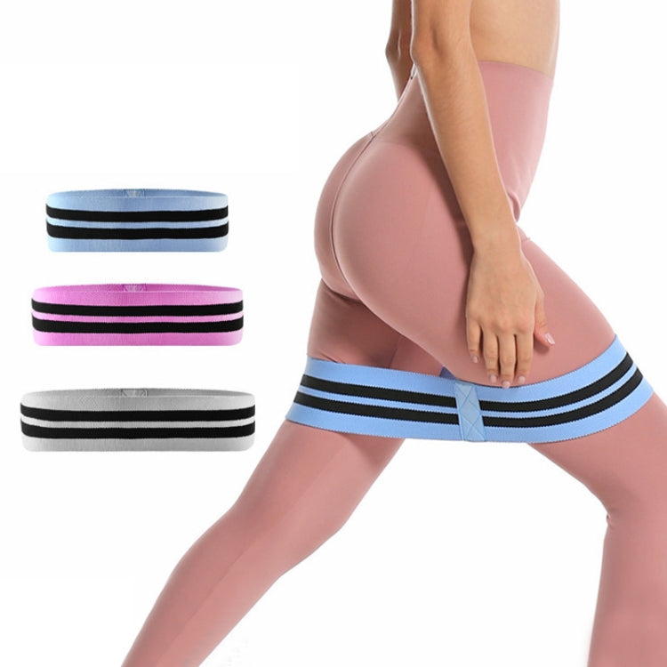 2 pezzi di fascia elastica per squat yoga con fascia di resistenza per squat, dimensioni:, 66 x 8cm（Blue）, 76 x 8cm（Pink）, 86 x 8cm（Gray）