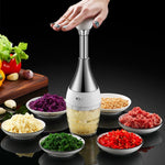 Tritacarne pressato in acciaio inossidabile 304 Tagliaverdure multifunzionale per uso domestico Martellare l'aglio, Vegetable Cutter