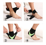 Supporto per caviglia sportivo in neoprene, cinturino protettivo per compressione della caviglia, supporto fisso, Left Foot (Black), Right Foot (Black), Left Foot (Green), Right Foot (Green), Left Foot (Purple), Right Foot (Purple)