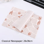 2 confezioni di carta oleata per torte, carta da forno, carta per hamburger, Classical Newspaper, Color Pastry, Orange Tower, White English, Coffee English, Wheat English, Pure White, Thick Kraft Paper, Gray Tower, Brown Pastry