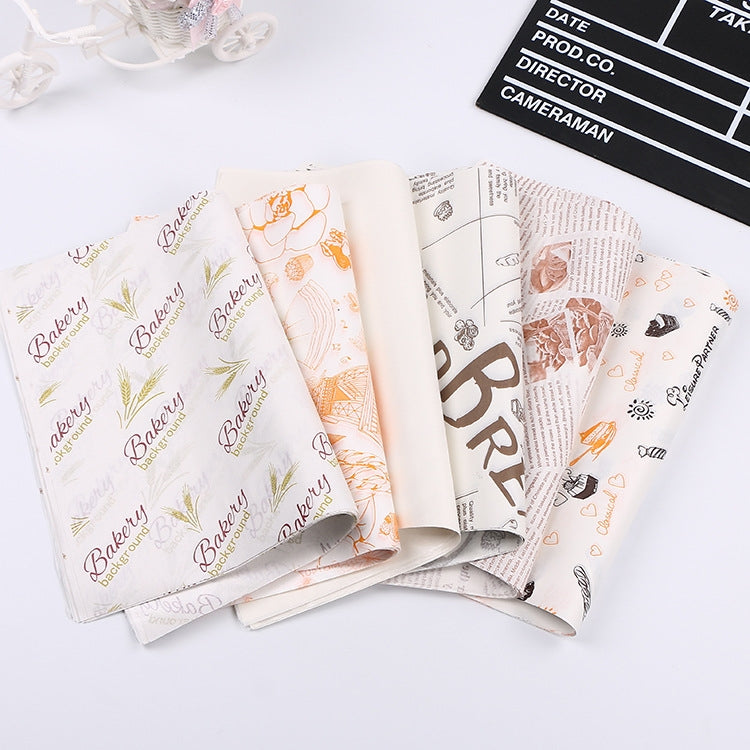 2 confezioni di carta oleata per torte, carta da forno, carta per hamburger, Classical Newspaper, Color Pastry, Orange Tower, White English, Coffee English, Wheat English, Pure White, Thick Kraft Paper, Gray Tower, Brown Pastry