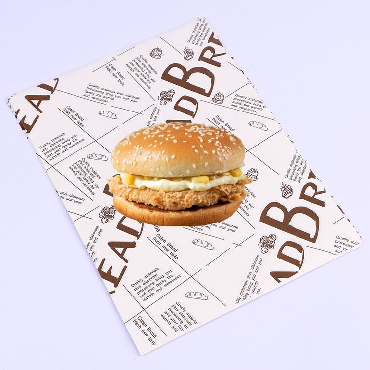 2 confezioni di carta oleata per torte, carta da forno, carta per hamburger, Classical Newspaper, Color Pastry, Orange Tower, White English, Coffee English, Wheat English, Pure White, Thick Kraft Paper, Gray Tower, Brown Pastry
