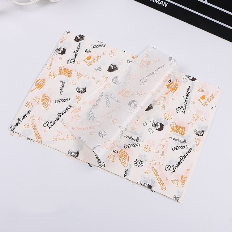 2 confezioni di carta oleata per torte, carta da forno, carta per hamburger, Classical Newspaper, Color Pastry, Orange Tower, White English, Coffee English, Wheat English, Pure White, Thick Kraft Paper, Gray Tower, Brown Pastry