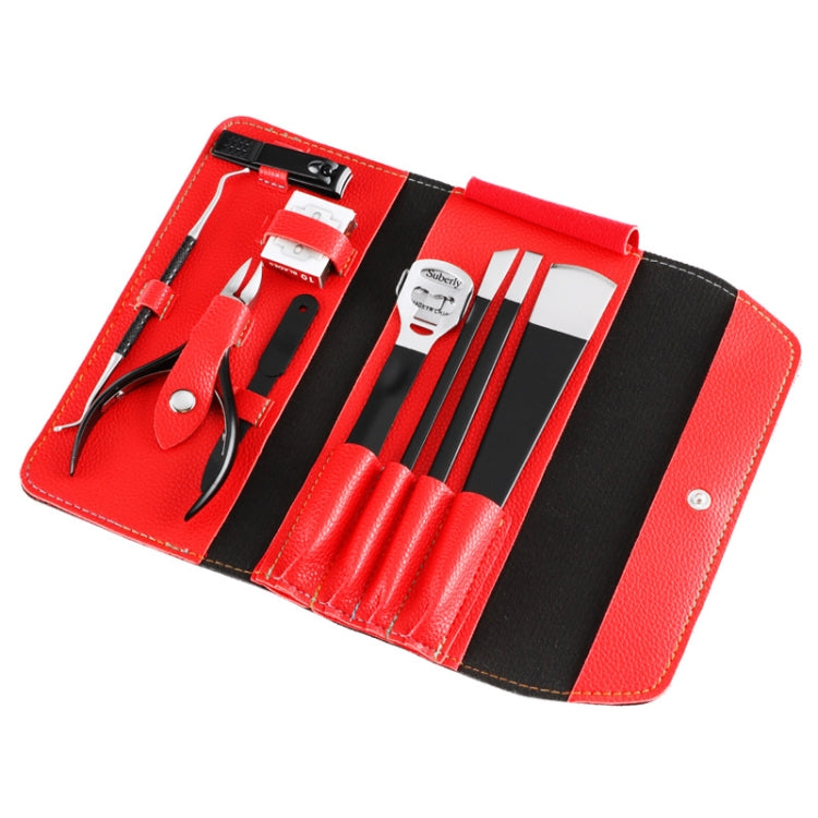 Set 9 in 1 strumenti per manicure e pedicure in acciaio inox