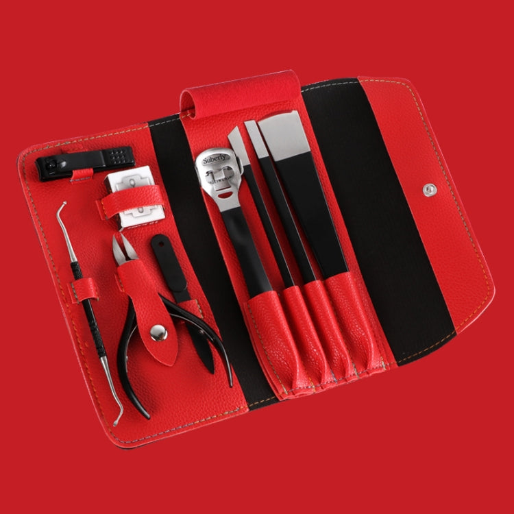 Set 9 in 1 strumenti per manicure e pedicure in acciaio inox